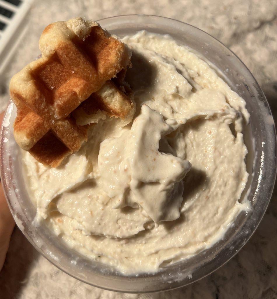 I made belgian waffle ice cream🧇