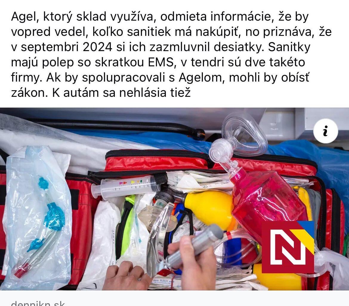 Tatranský zázrak? K vopred nakúpeným sanitkám vo Vlkanovej sa nehlási nik, ani Agel.