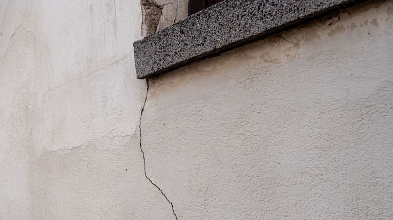 Window ledge crack (file image).