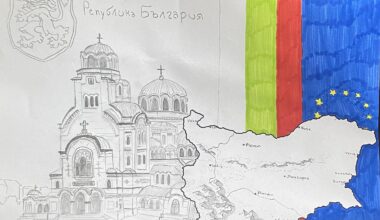 Hand drawn map of Bulgaria