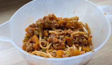 My wife thinks the jug o' pasta is "an abomination" rather than a sensible storage vessel.