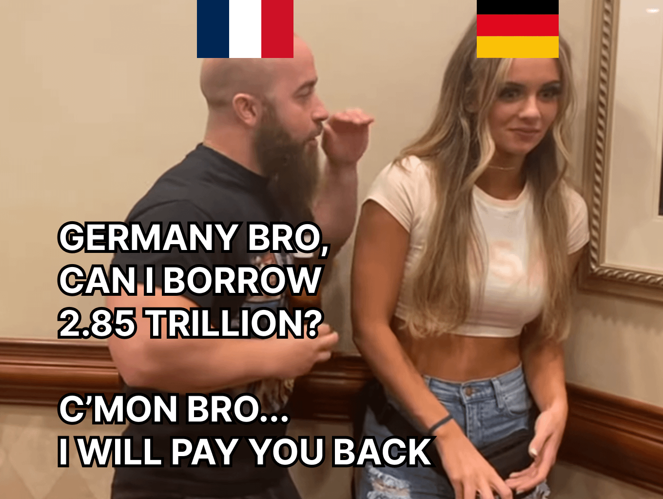 Where did the money go you got from Germany last time?