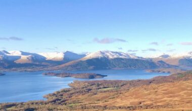 Hills over Loch Lomond Scotland.