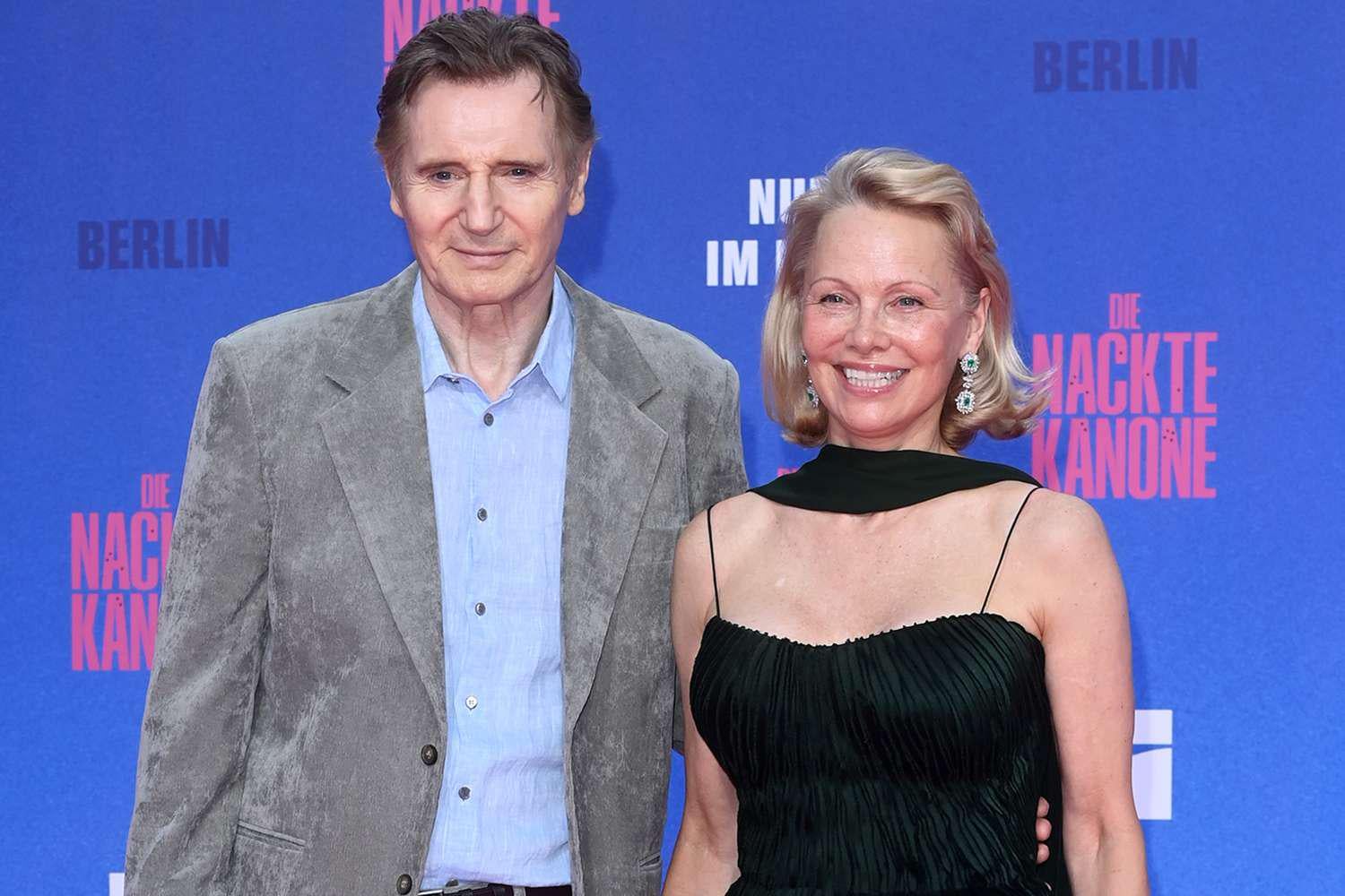 Pamela Anderson and Liam Neeson Romance Was Not Faked, Says Source: 'Everything Between Them Has Been Genuine' (Exclusive)