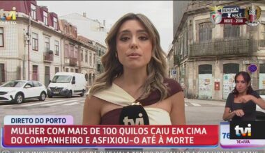 Mulher com obesidade cai em cima do marido e asfixia-o acabando por o matar acidentalmente