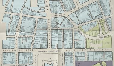 Old map of Belfast city centre 2008