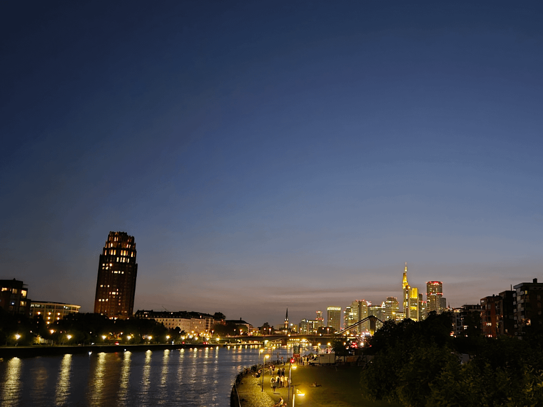 Frankfurt am main..august 9th 22h view from oosten restaurant