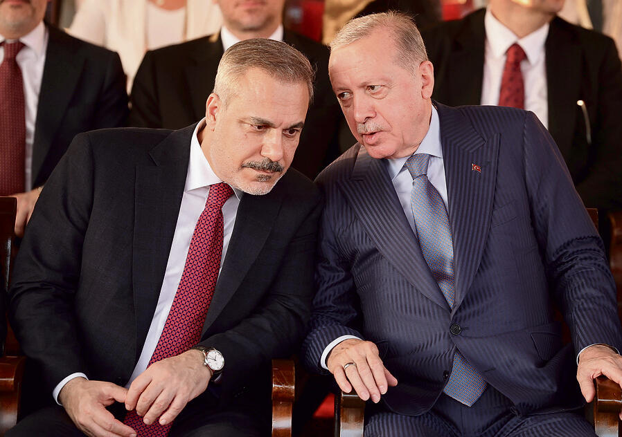 Turkish President Recep Tayyip Erdoğan and Foreign Minister Hakan Fidan (Photo: Reuters) yk14474332