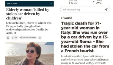 Spot the differences in GUNS and PIGS reporting the same news (RIP Cecilia)
