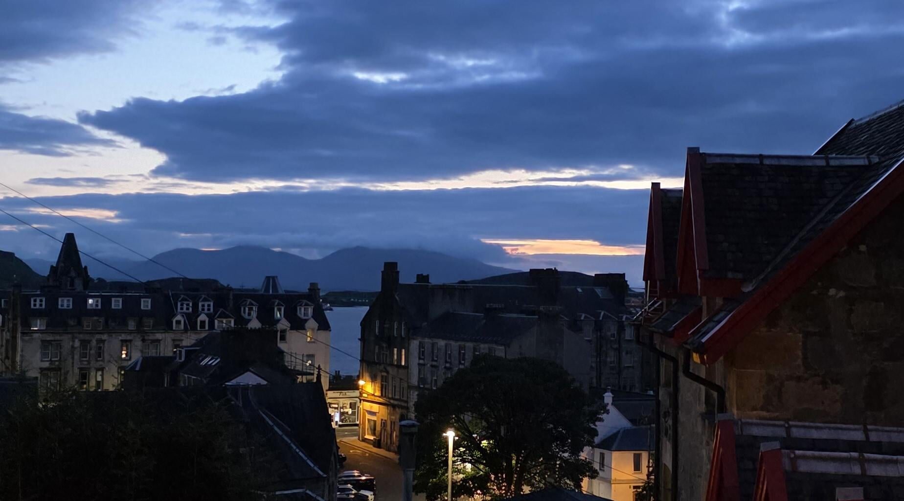 Oban evening sky from the front door