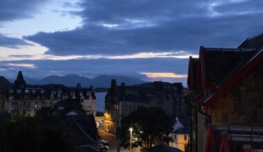 Oban evening sky from the front door