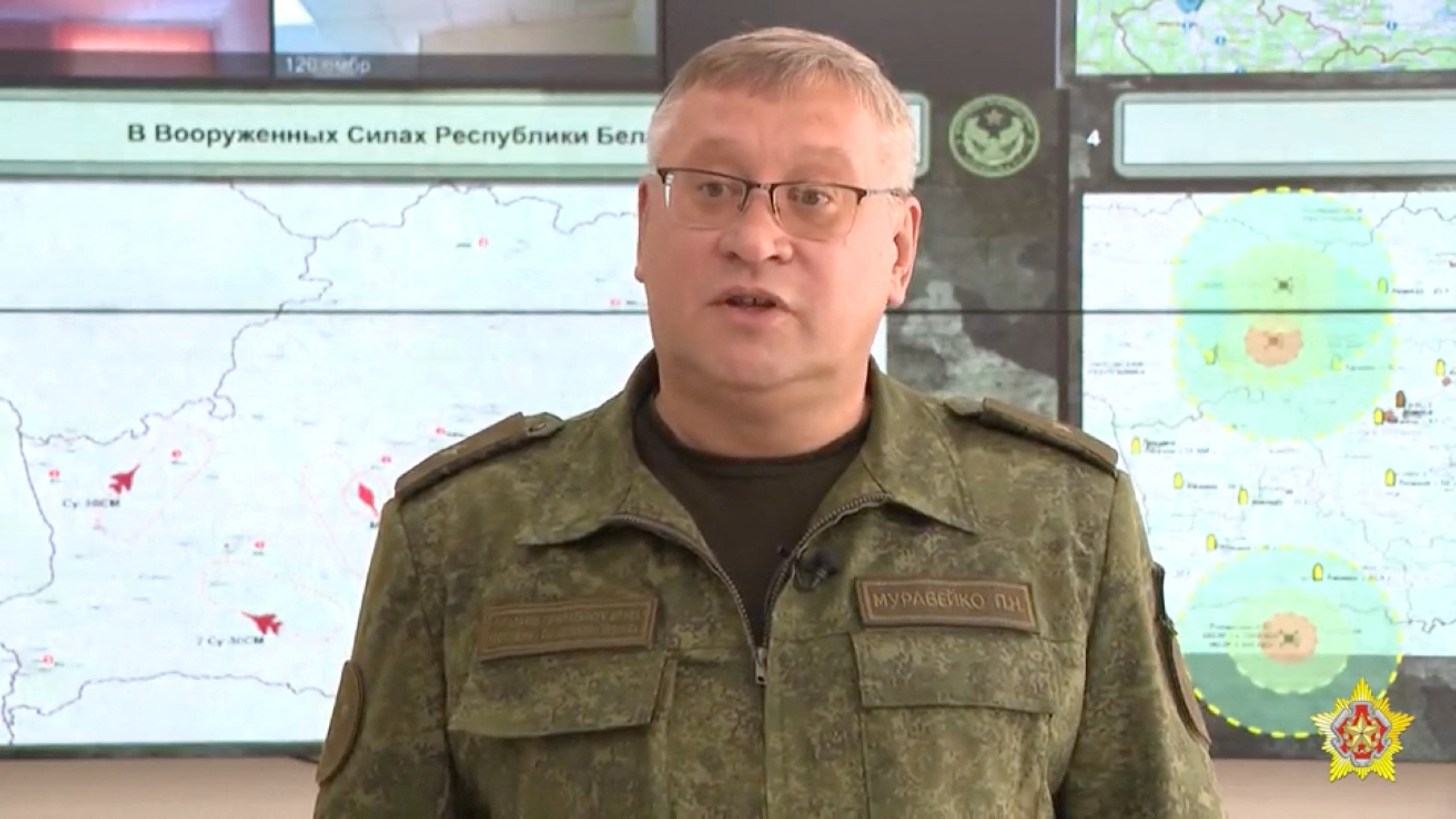 Major General Pavel Muraveiko, the chief of the general staff of the Belarus armed forces