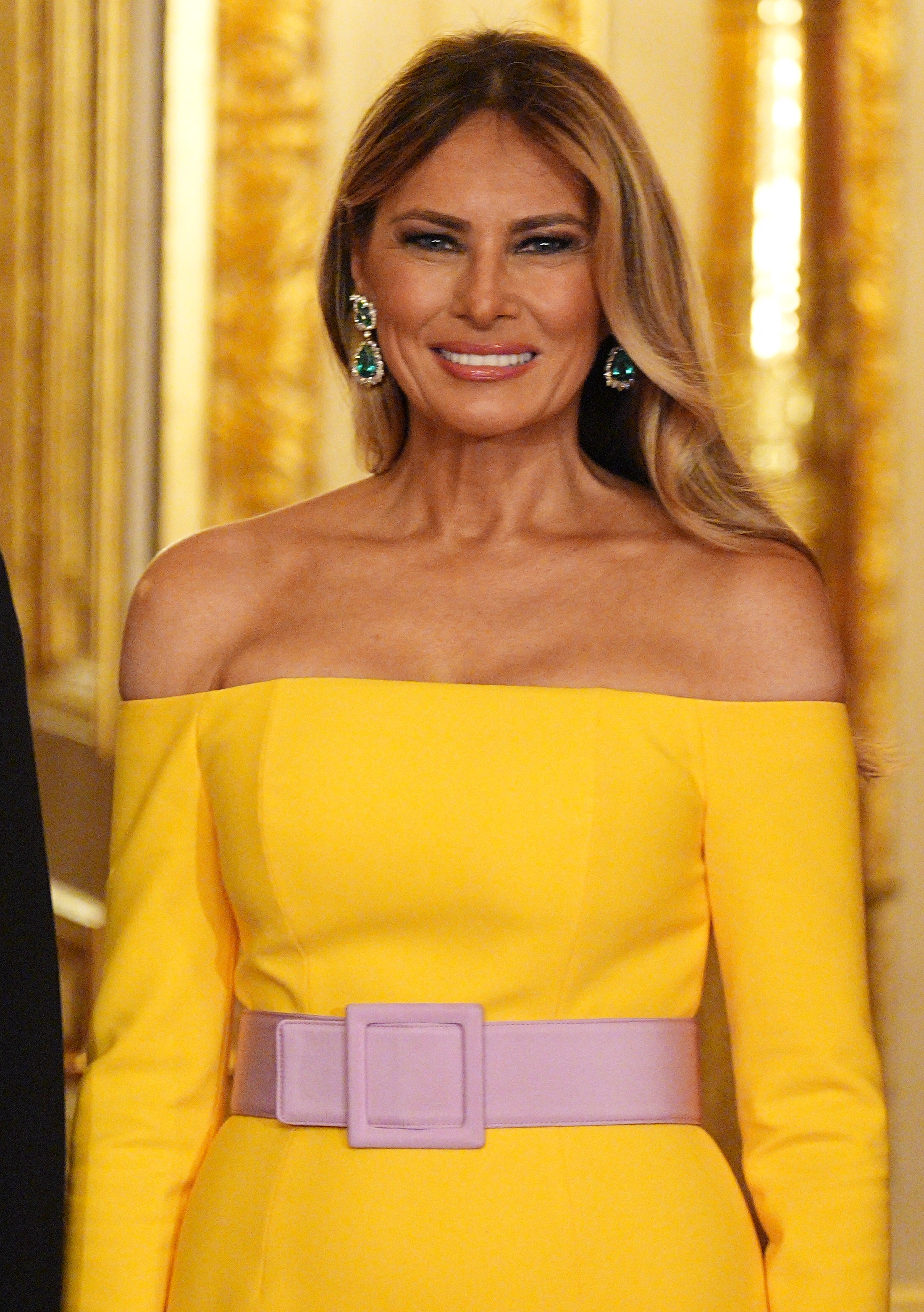Melania Trump at a state banquet.