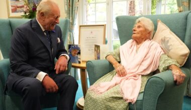 King Charles makes trip to world’s oldest person after saying goodbye to Donald Trump