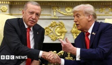 Trump urges Erdogan to stop buying Russian oil as they meet at White House - live updates