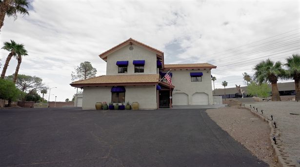Pictured: A video grab of the Cold War bunker doubling as a luxury mansion in Las Vegas, US.