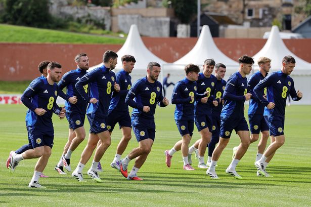Scotland stars train ahead of Denmark World Cup qualifier