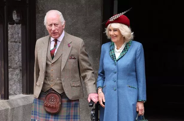 Charles and Camilla at Balmoral earlier this year 