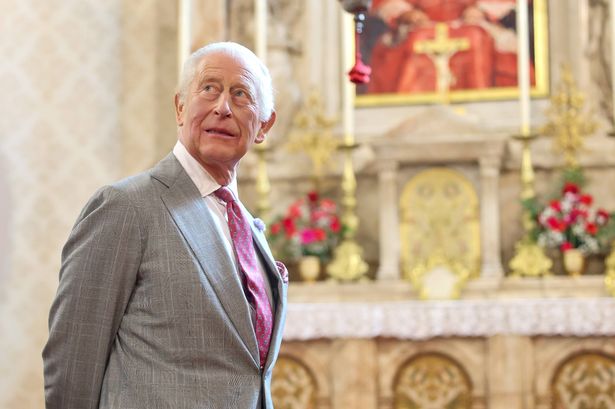 BIRMINGHAM, ENGLAND - SEPTEMBER 03: King Charles III during a tour of The Oratory of St. Philip Neri following the canonisation of Cardinal John Henry Newman on September 03, 2025 in Birmingham, England.  (Photo by Chris Jackson/Getty Images)