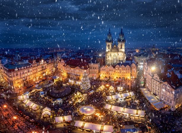 The Christmas Market in the Old Town Square 