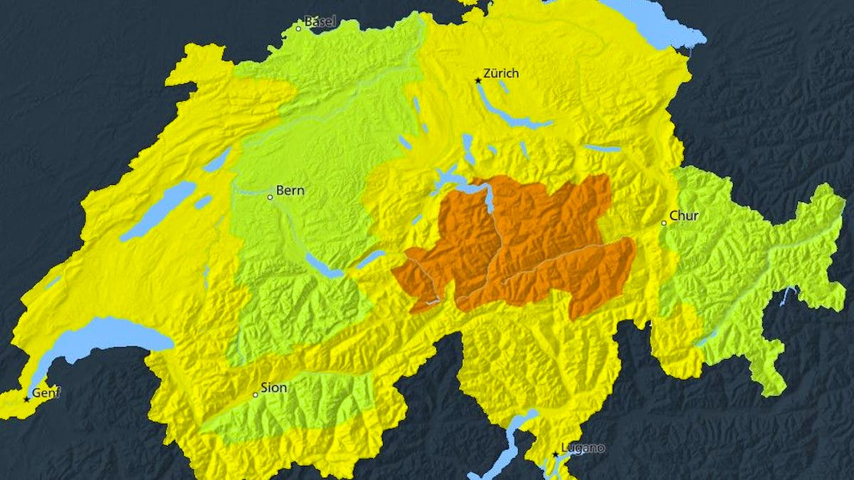 Bund warnt vor erheblichem Dauerregen in den zentralen Alpen