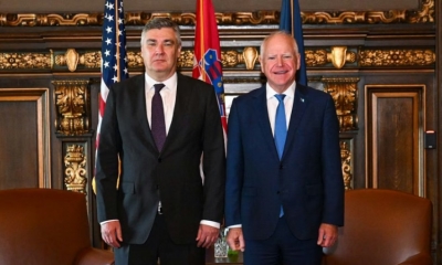 President Milanović Visits Minnesota, Meets Governor Walz and National Guard Leaders