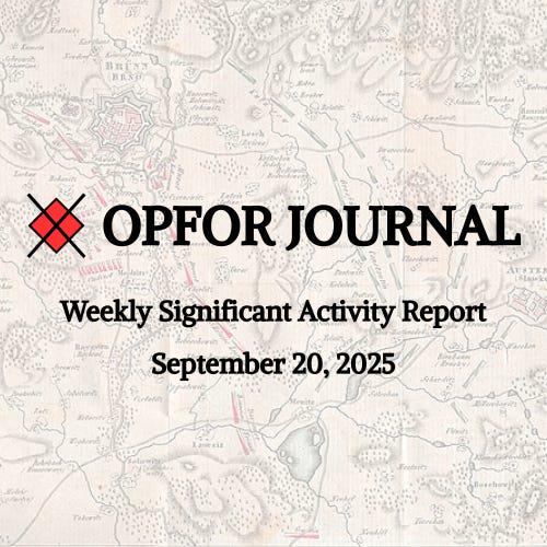 Weekly Significant Activity Report - September 20, 2025