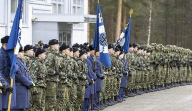 Finland has belatedly admitted its air force flags (pictured last year) probably should not have a huge swastika in the middle