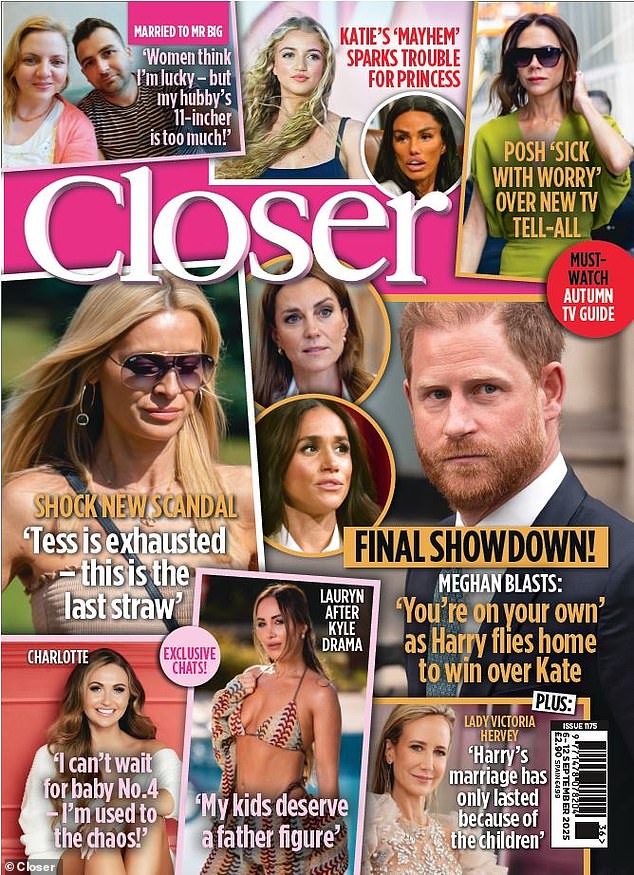 Lady Victoria's interview features in the latest issue of Closer magazine, out today