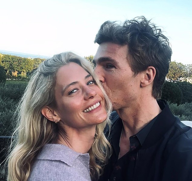Poppy Delevigne's ex-husband James Cook, 46, has announced that he’s about to become a father. Pictured with fiancee Lauren Brown