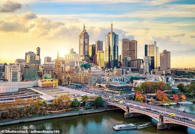 Australia's worst-performing big city housing market is tipped to get double-digit growth next year as the Reserve Bank keeps on cutting interest rates (pictured is Melbourne at twilight)
