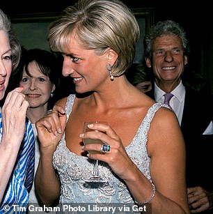Princess Diana Talking With Raine Spencer at Christie's in 1997