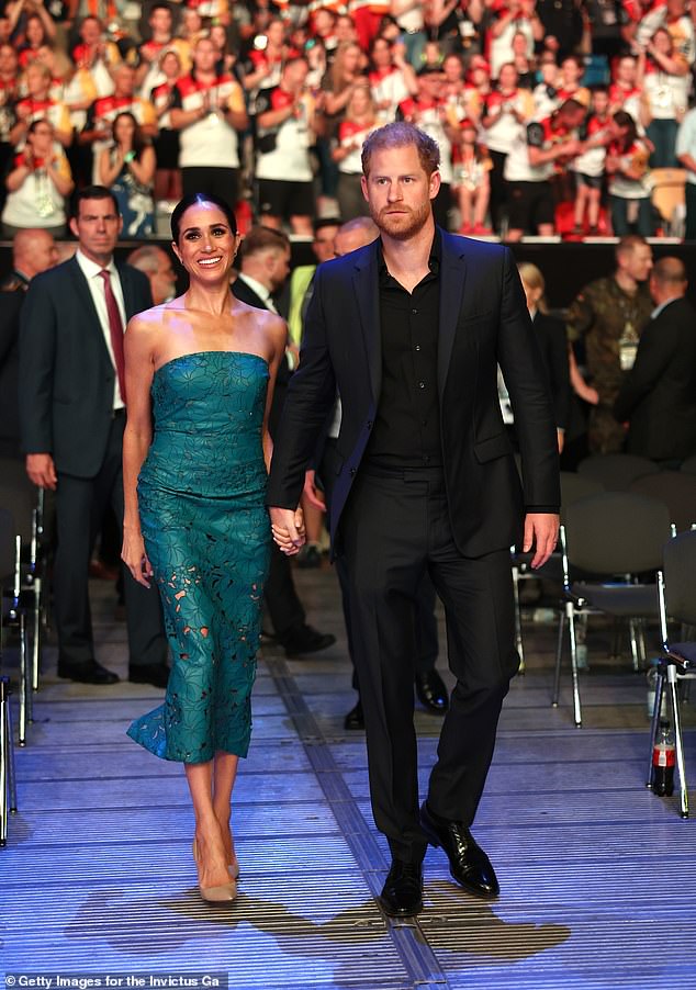 Meghan Markle wore a strapless Cult Gaia dress for the 2023 Invictus Games Closing Ceremony