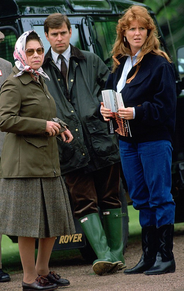 Queen Elizabeth II with Prince Andrew and Sarah Ferguson at Balmoral. A royal author has revealed that the late Queen and Andrew invited Fergie to stay against the wishes of Prince Philip