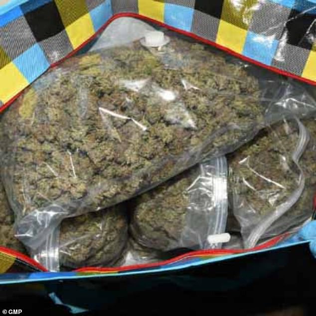 Cannabis seized by police after a property in Bolton was raided in 2022