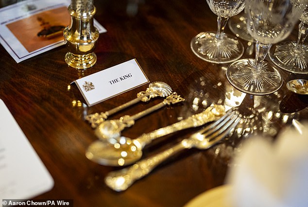 Trump was sat between King Charles and the Princess of Wales at the state banquet. Harry and Meghan stayed at home