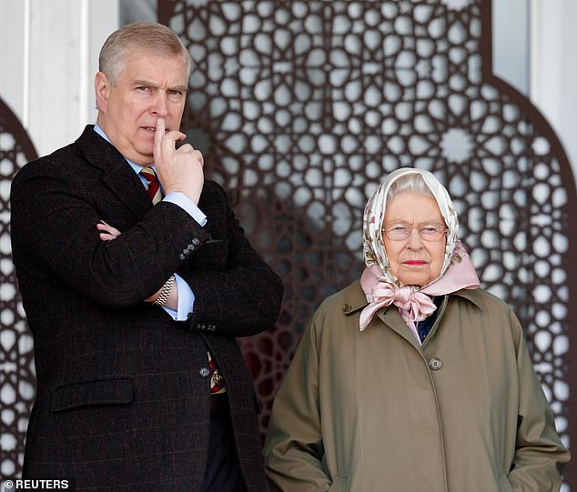 The disgraced duke with the late Queen in 2017 at the Royal Windsor Horse Show