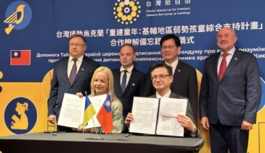 Taiwan, Ukraine sign pact in Poland to support Ukrainian children