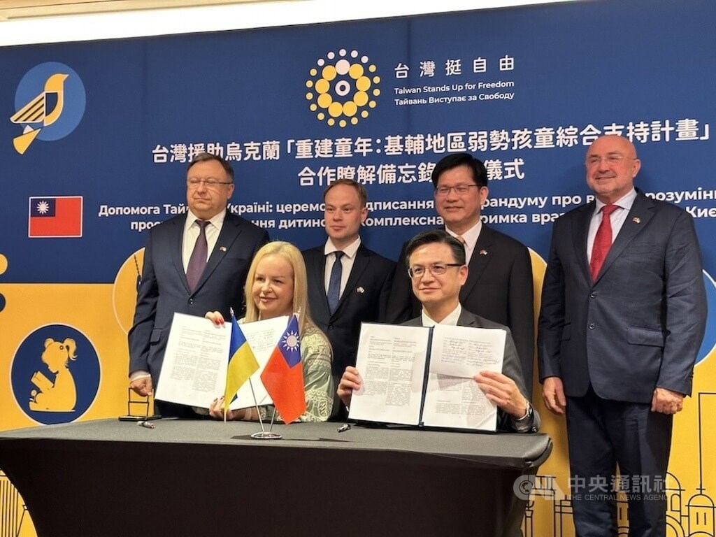 Taiwan, Ukraine sign pact in Poland to support Ukrainian children