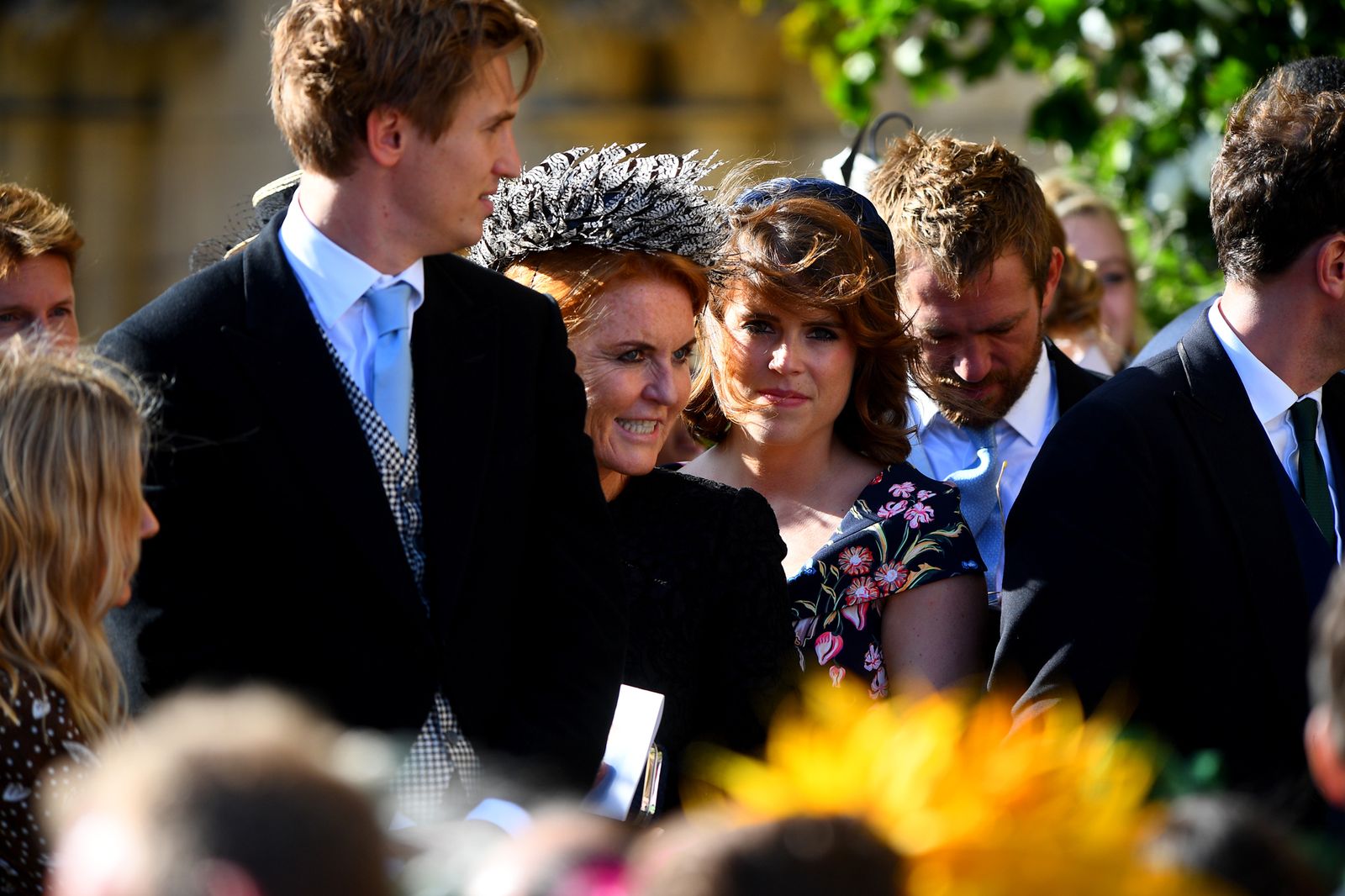 A close friend of Caspar's Princess Eugenie attended the wedding with her mother Sarah Ferguson Duchess of York