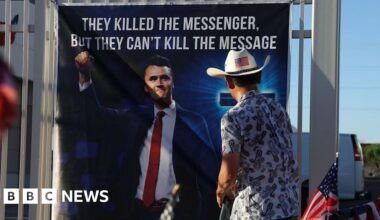 Tight security as US right gathers for Charlie Kirk memorial