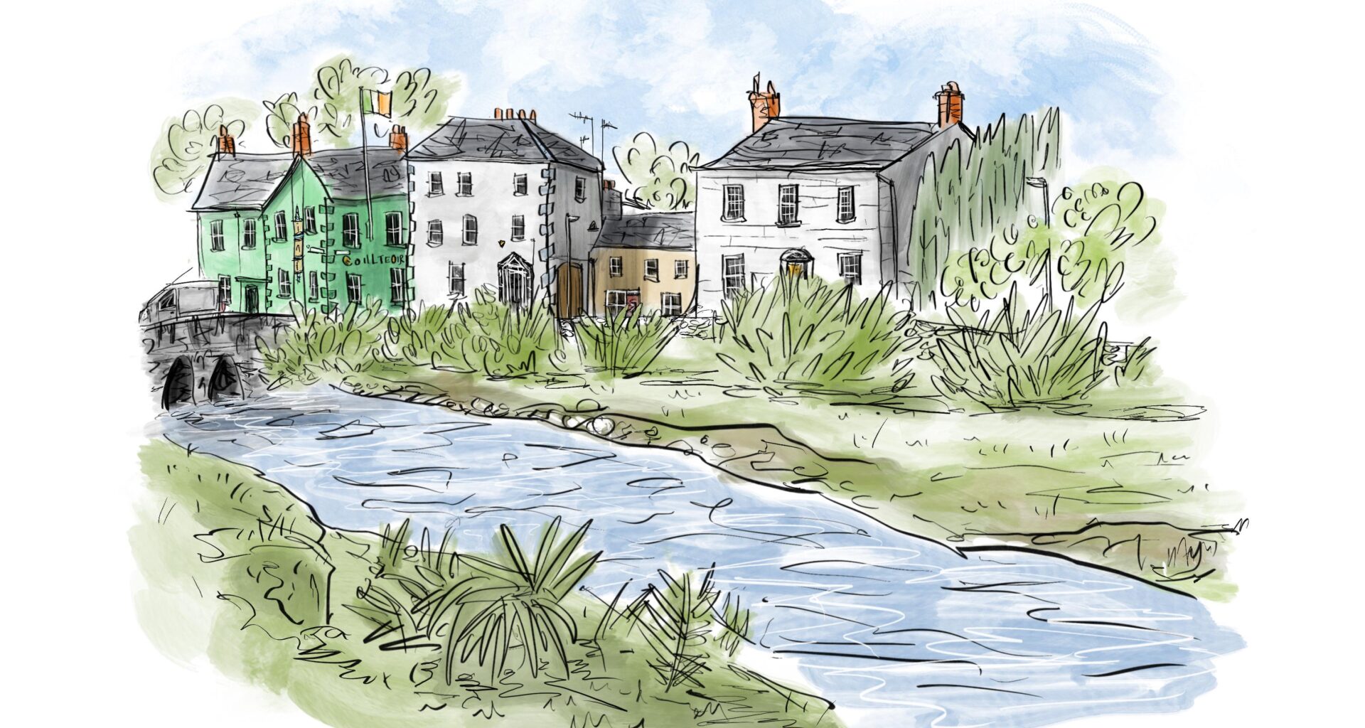 Little illustration of The Fairy Glen, Rostrevor. Digital. Me.