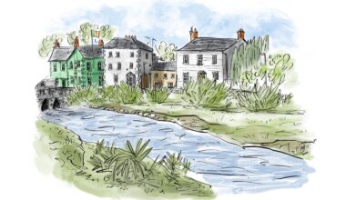 Little illustration of The Fairy Glen, Rostrevor. Digital. Me.