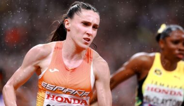 España firma el quinto puesto mundial en el 4x100 femenino con la manchega Paula Sevilla como protagonista