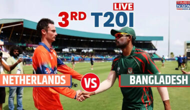 BAN 77/2 (8.2) vs NED | BAN VS NED Live Score 3rd T20I 2025 Scoreboard Streaming Online Watch Bangladesh Banam Netherlands Aaj Ke Match Ka Score TV Channel Telecast On Star Sports, Sports 18, JioHotstar, Youtube,Times Now