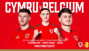 Tickets to watch Cymru U21 in their EURO qualifier against Belgium now on sale.