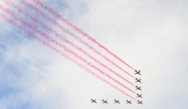 Red Arrows roar in for the Malta Airshow