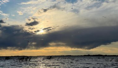 Sunset on Lake Gorgova, Danube Delta