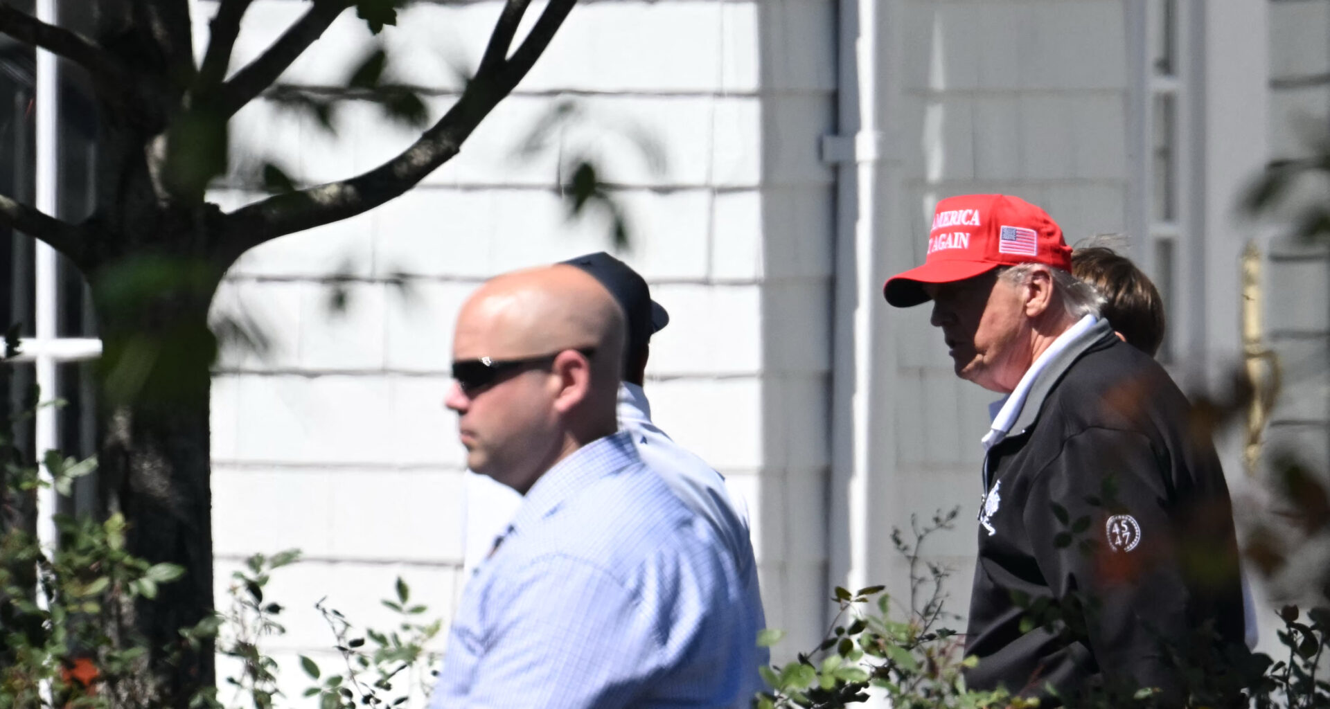 President Donald Trump walks