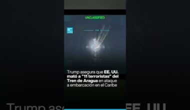 Trump asegura que EE. UU. mató a "11 terroristas" del Tren de Aragua en ataque en el Caribe